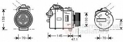 VAN WEZEL 0600k306 -  Компрессор, кондиционер